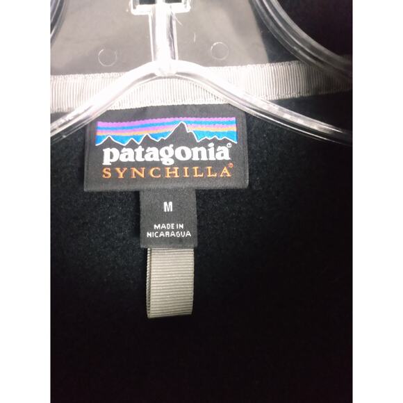 Patagonia Synchilla Snap-T Fleece Pullover Sweater Black‎ & Gray Men’s Size M - Picture 4 of 5